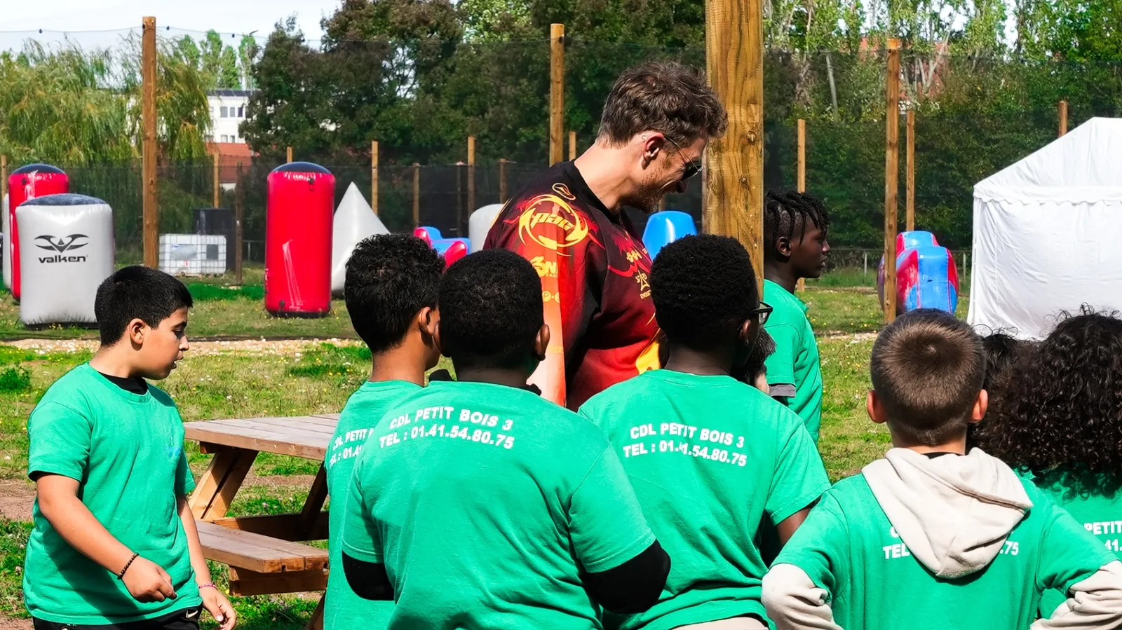 Briefing paintball enfant pour un groupe de centre de loisirs à Neuilly-sur-Marne